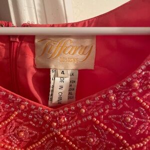 Tiffany Designs Vibrant Pink Beaded Gown